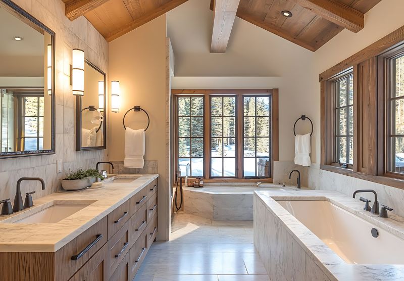 Modern Bathroom with Natural Materials